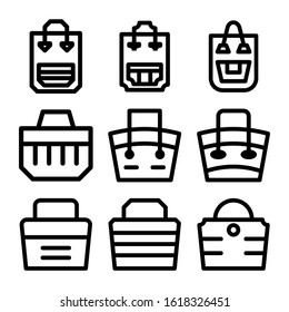 beach bag icon isolated sign symbol vector illustration - Collection of high quality black style vector icons
