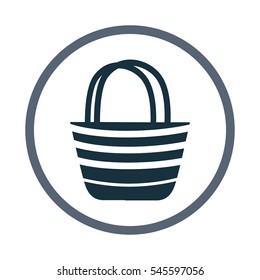 Beach bag icon. Simple design for web and mobile