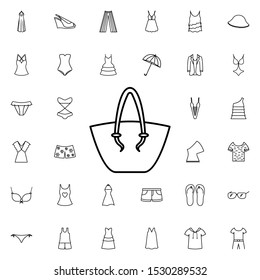 Beach bag icon. Universal set of summer clothes for website design and development, app development