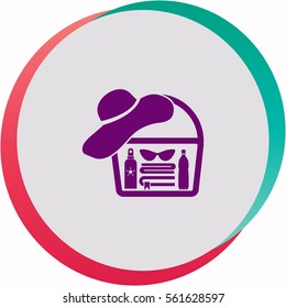 Beach bag  icon. Vector design.