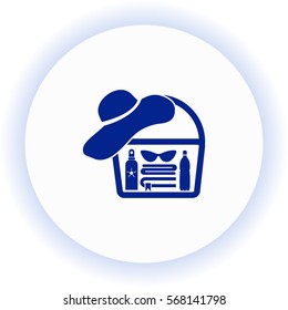 Beach bag  icon. Vector design. 
