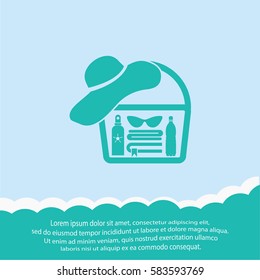 Beach bag  icon. Vector design.