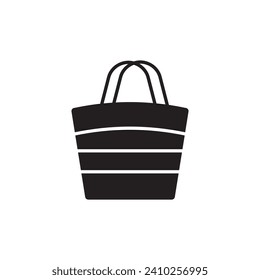 beach bag icon vector ilustration logo design