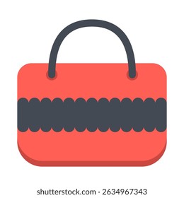 Strandtasche einzeln auf weißem Hintergrund