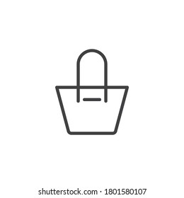 Beach bag line icon. linear style sign for mobile concept and web design. Woman bag outline vector icon. Symbol, logo illustration. Vector graphics