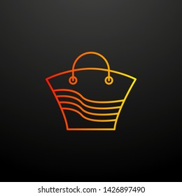 Beach bag nolan icon. Elements of camping set. Simple icon for websites, web design, mobile app, info graphics