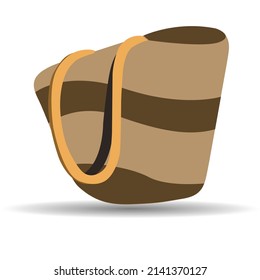 Beach bag on a white background 