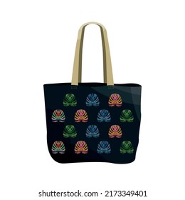 Beach bag in a realistic style.