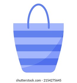Bolsa de playa, bolsa de compras. Ilustración vectorial.