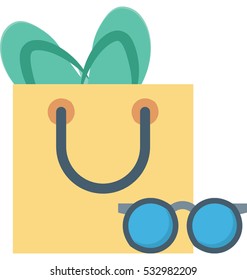 Beach Bag Vector Icon