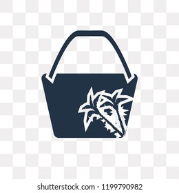 Beach bag vector icon isolated on transparent background, Beach bag transparency concept can be used web and mobile