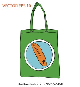 Beach bag. vector illustration