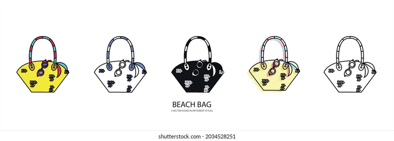 Strandtasche, Vektorsymbol