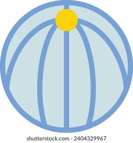 Beach bail single vector line icon