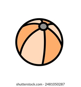 Ilustración vectorial de playa bali, aislado sobre fondo blanco. 