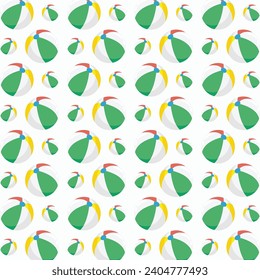 Beach ball abstract colorful repeating pattern vector illustration