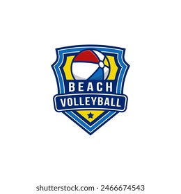 beach ball badge logo design