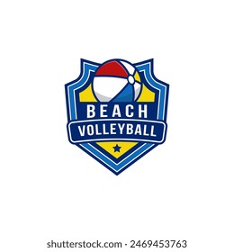 beach ball badge logo design