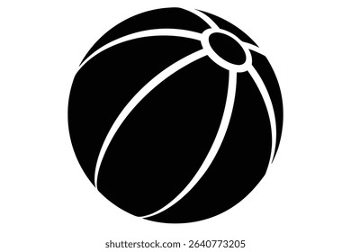 beach ball bliss black silhouette 