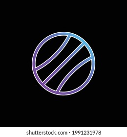 Beach Ball blue gradient vector icon