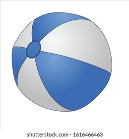 beach ball blue illustration vector