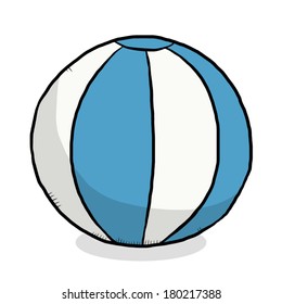 beach ball / cartoon vector and illustration, hand drawn style, isolated on white background.