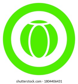 beach ball, circle trendy icon on a white background