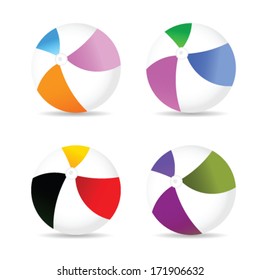beach ball color vector illustration