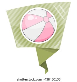 Beach ball colorful icon