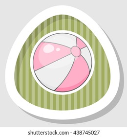 Beach ball colorful icon