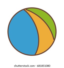 beach ball colors funny plastic icon