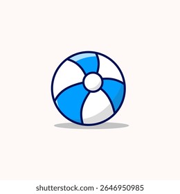 Beach ball cute retro cartoon vector hand drawn