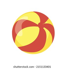 diseño de bola de playa sobre blanco