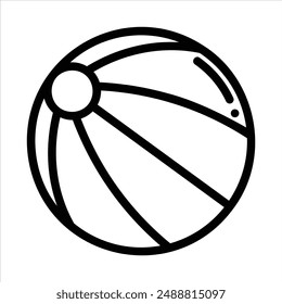 beach ball in flat design style