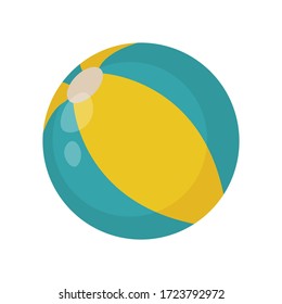 Beach ball flat icon. Colorful illustration of beach ball. Vector.