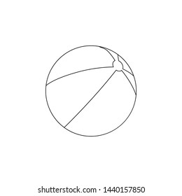 beach ball flat icon. Element of summer for mobile concept and web apps icon. Outline, thin line icon for website design and development, app development