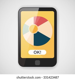 Beach ball flat icon with long shadow
