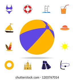 beach ball flat icon. Summer icons universal set for web and mobile
