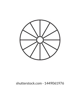 beach ball flat line icon on white background. simple vector logo art for leisure illustration and sport apps. eps 10