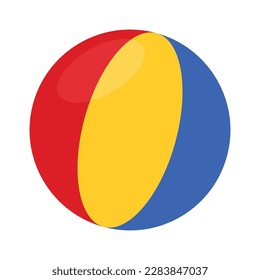 beach ball flat vector illustration logo icon clipart