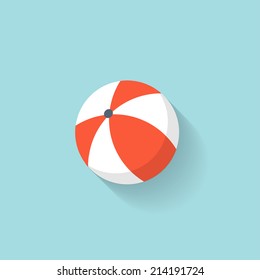 Beach Ball Flat Web Icon