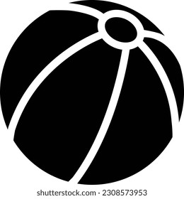 Beach Ball glyph icon. Adventure icon set. Vector illustration isolated on white background.