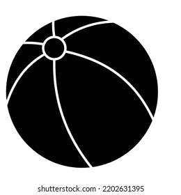 Beach ball Glyph Vector Icon easily modified

