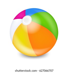 Beach Ball Gradient Mesh, Vector Illustration