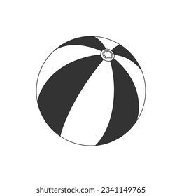 Beach ball graphic icon. Inflatable ball sign isolated on white background. Vector illustration