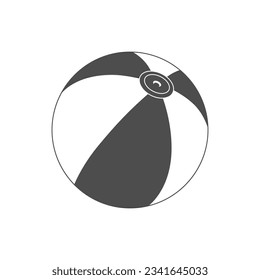 Beach ball graphic icon. Inflatable ball sign isolated on white background. Vector illustration