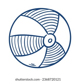 beach ball. Hand drawn vector illustration