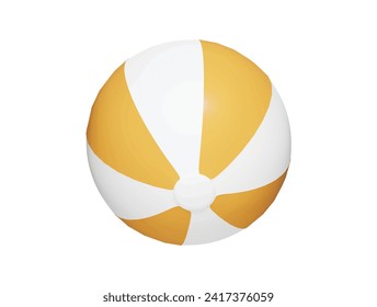  Beach ball icon 3d render illustration