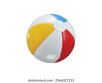 Beach ball icon icon 3d render vector illustration