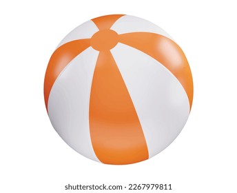 Beach ball icon 3d rendering vector illustration